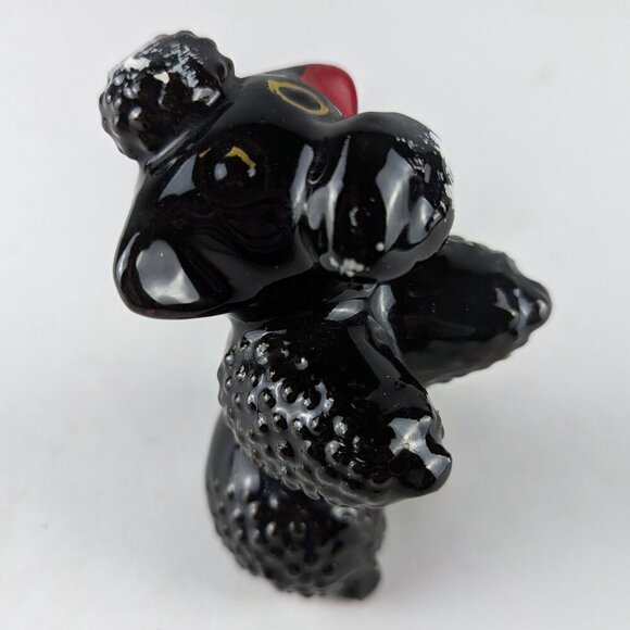 Vintage 50s/60s Black Poodle Ceramic Salt Shaker - Picture 4 of 9
